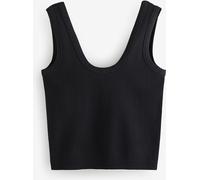 Next Black Ribbed Seamless Vest Top
