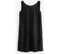 Next Black Scoop Back Mini Shift Dress With Linen Black 4 Petite