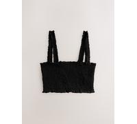 Next Black Shirred Bandeau Bikini Top