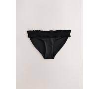 Next Black Shirred High Leg Bikini Bottoms