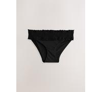 Next Black Shirred High Leg Bikini Bottoms