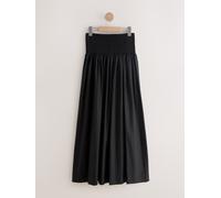 Next Black Shirred Maxi Skirt Black EU 46 Petite (UK 18 P)