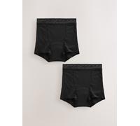 Next Black Short Medium Flow Period Knickers 2 Pack