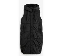 Next Black Shower Resistant Knit Collar Hooded Padded Gilet