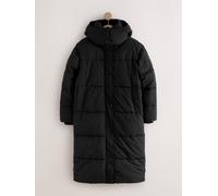 Next Black Shower Resistant Longline Padded Coat
