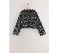 Next Black/Silver Sequin Fringe Jacket