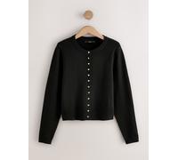 Next Black Slim Supersoft Crew Neck Cardigan with Wool