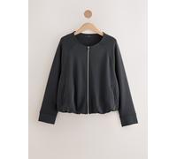 Next Black Slinky Soft Touch Zip Through Bubble Hem Harrington Jacket