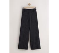 Next Black Sparkle Stud Embellished Wide Leg Trousers