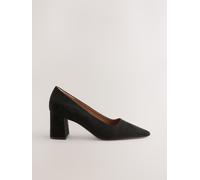 Next Black Standard/Wide Fit Standard Chisel Toe Block Courts Black EU 41 (UK 7)