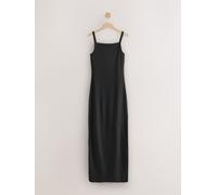 Next Black Strappy Maxi Length Ribbed Dress Black X-Small