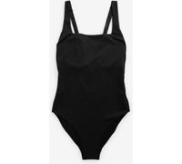 Next Black Textured Tummy Control Wired DD+ Square Neck Swimsuit