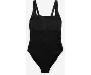 Next Black Textured Tummy Control Wired DD+ Square Neck Swimsuit