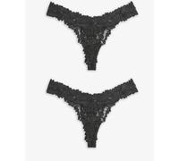 Next Black Thong Ultimate Comfort Lace Knickers 2 Pack