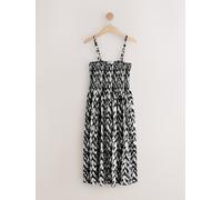 Next Black/White Bandeau Jersey Midi Dress With Detachable Straps Black/White EU 40 Tall (UK 12 T)