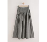 Next Black/White Drop Waist Gingham Maxi Skirt Black/White EU 44 Long (UK 16 L)