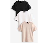 Next Black/White/Nude Heavyweight Basic T-Shirts 3 Pack