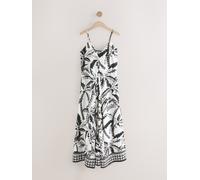 Next Black/White Palm Volume Maxi Dress Black/White 22