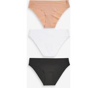 Next Black/White/Praline Nude Brazilian No VPL Comfort Knickers 3 Pack
