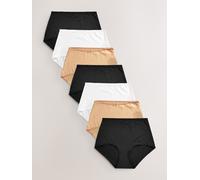 Next Black/White/Praline Nude Full Brief Microfibre Knickers 7 Pack