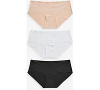 Next Black/White/Praline Nude Short No VPL Comfort Knickers 3 Pack