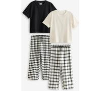 Next Pyjama noir / blanc cassé, Taille XXXL
