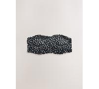 Next Black/White Spot Frill Bandeau Bikini Top