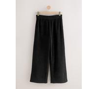 Next Black Wide Leg Soft Cord Trousers