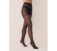 Next Black Zebra Pattern Tights