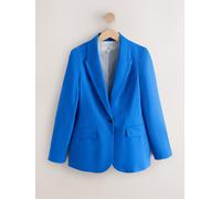 next Blazer à simple boutonnage riche en lin bleu FR 38 Petite (EU 36 P)