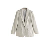 Next Neutral Linen Rich Herringbone Single Breasted Blazer
