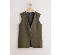 next Blazer sans manches à motif quadrillé vert FR 50 (EU 48)