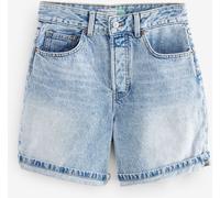 Next Bleach Bleach Relaxed Turn Up 100% Cotton Denim Shorts Bleach EU 34 Petite (UK 6 P)