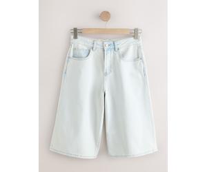 Next Bleach Blue Knee Length Denim Jort Shorts Bleach Blue EU 48 (UK 20)