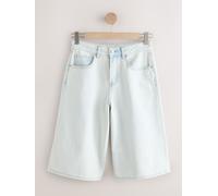 Next Bleach Blue Knee Length Denim Jort Shorts Bleach Blue EU 50 (UK 22)