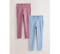 Next Bleach Blue/Pink Cropped Jersey Denim Leggings 2 Pack