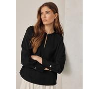 next Blouse à manches longues et col en V à enfiler Noir FR 54 (EU 52)
