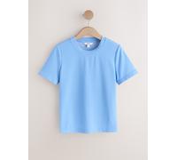 Next Blue Crepe Short Sleeve Crew Neck Top