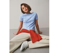 Next Blue Floral Pointelle Short Sleeve T-Shirt