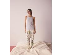 Next Blue Floral Rib Vest Pyjamas