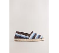 Next Blue Forever Comfort High Cut Espadrille Flats Blue EU 37 W (UK 4)