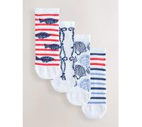 Next Chaussettes bleu marine / bleu clair / rouge / blanc, Taille 36-41