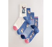 Next Blue Whippet Dog Ankle Socks 4 Pack