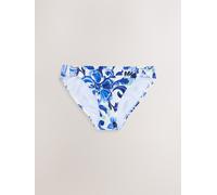 Next Blue/White Floral High Leg Bikini Bottoms