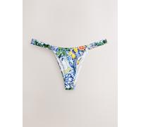 Next Blue/White Porcelain Sardine Print Tanga Bikini Bottoms