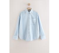 Next Blue/White Stripe N. Premium 100% TENCEL Lyocell Long Sleeve Shirt Blue/White Stripe EU 48 (UK 20)