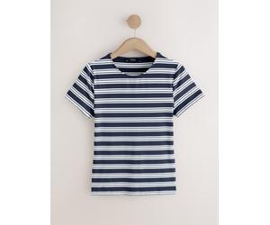 Next Blue/White Striped Soft Touch Slinky Crew Neck Short Sleeve T-Shirt 2 Pack