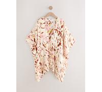 Next Blurred Animal Print Longline Tie Waist Kimono Cover-Up
