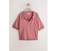 Next Blush Pink Cotton Rich Soft Touch Knitted Polo Top