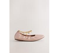 Next Blush Pink Forever Comfort Soft Round Toe Ankle Charm Ballerinas Blush Pink EU 37 (UK 4)